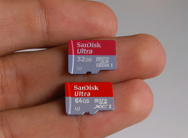 Fake 64GB SanDisk microSD card 