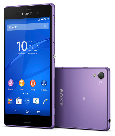 Purple Sony Xperia Z3 - now in Russia 