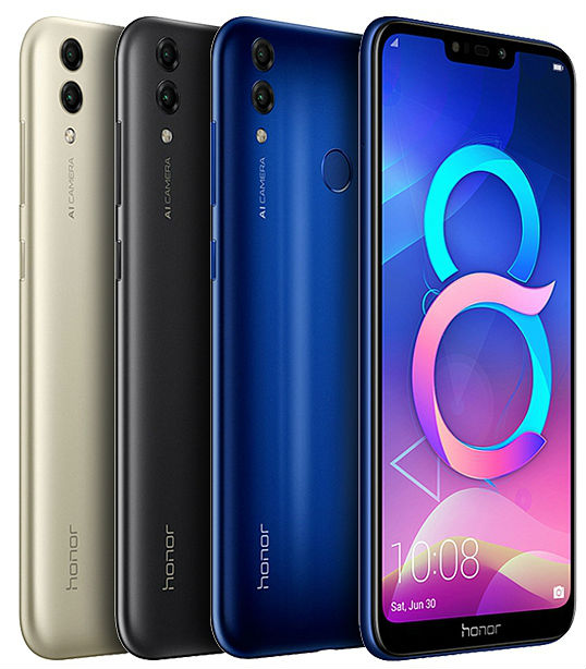 A new inexpensive mid-range smartphone Honor 8C arrives on the Russian market