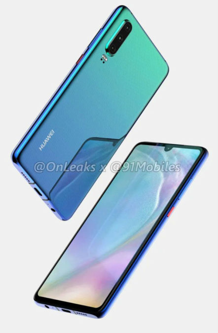 New Huawei P30 on quality renders