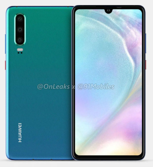 New Huawei P30 on quality renders