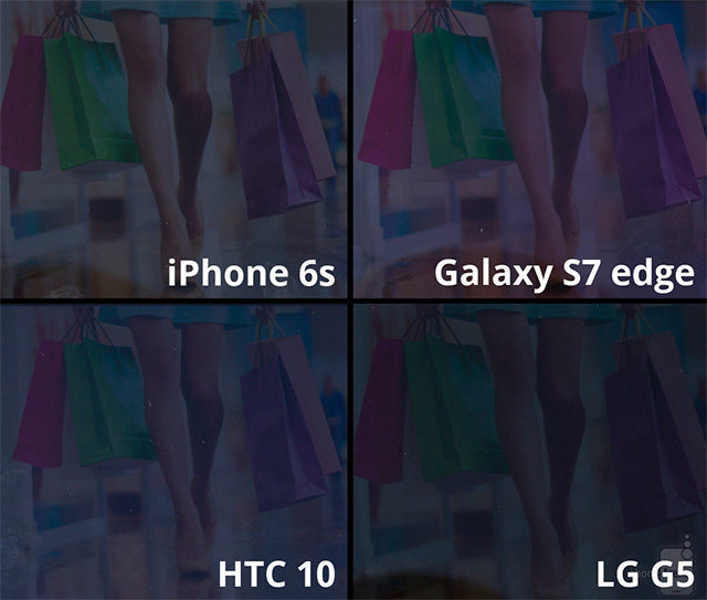 Comparison of flagship screens: behavior in the sun 