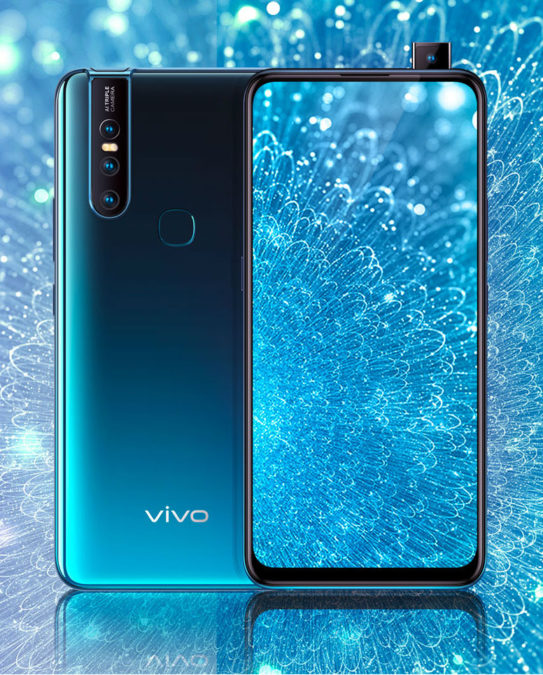 VIVO S1 - a frameless smartphone with a triple main camera and a retractable front