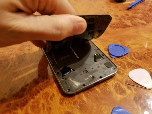 Master's notes.  Glass replacement on Moto X 2nd gen module
