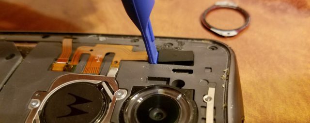 Master's notes.  Glass replacement on Moto X 2nd gen module